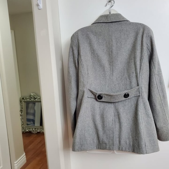 Old Navy Wool (38%) Blend Light Pea Coat Large 38-40 bust - Picture 2 of 6